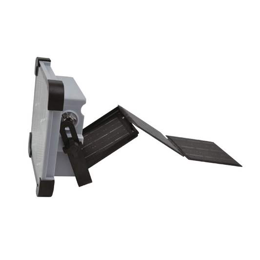 REFLECTOR LED SOLAR COMERCIAL DE 500W 6500K CON TRES PANELES SOLARES